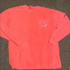 Bright pinkish orange Ivory Ella long sleeve